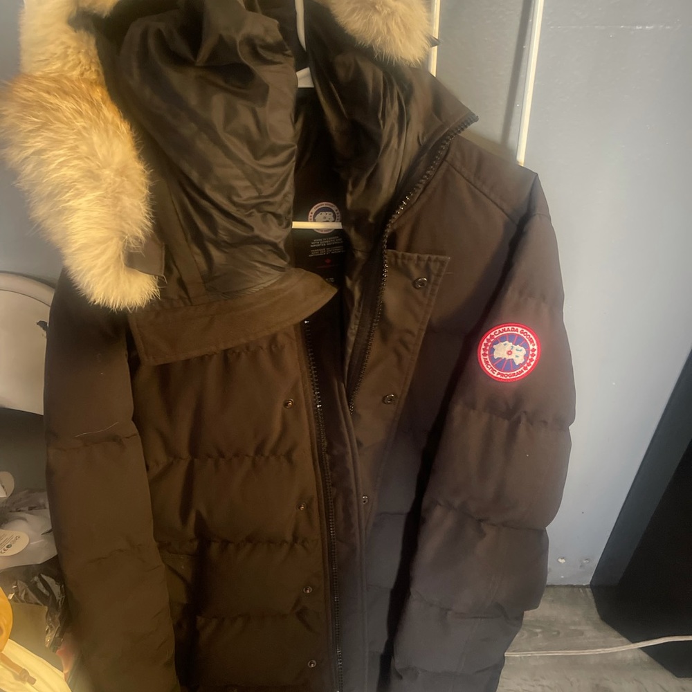 Men's Black Winter Parka with Fur Hood